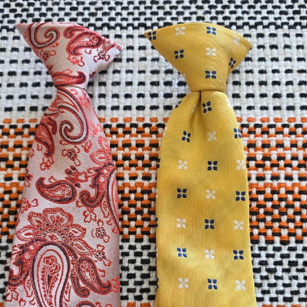 Stylish Paisley and Geometric Patterned Ties for Kids